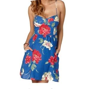 American eagle cute blue floral mini dress